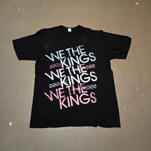 We The Kings Short Sleeve‎ Concert Signed T-Shirt Women's Size Medium